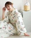 Nico@ntique ニコアンティーク 浴衣3点セット オフホワイトに柘榴 Fサイズ ウタタネ 着物・浴衣・和装小物 浴衣 ホワイト【送料無料】