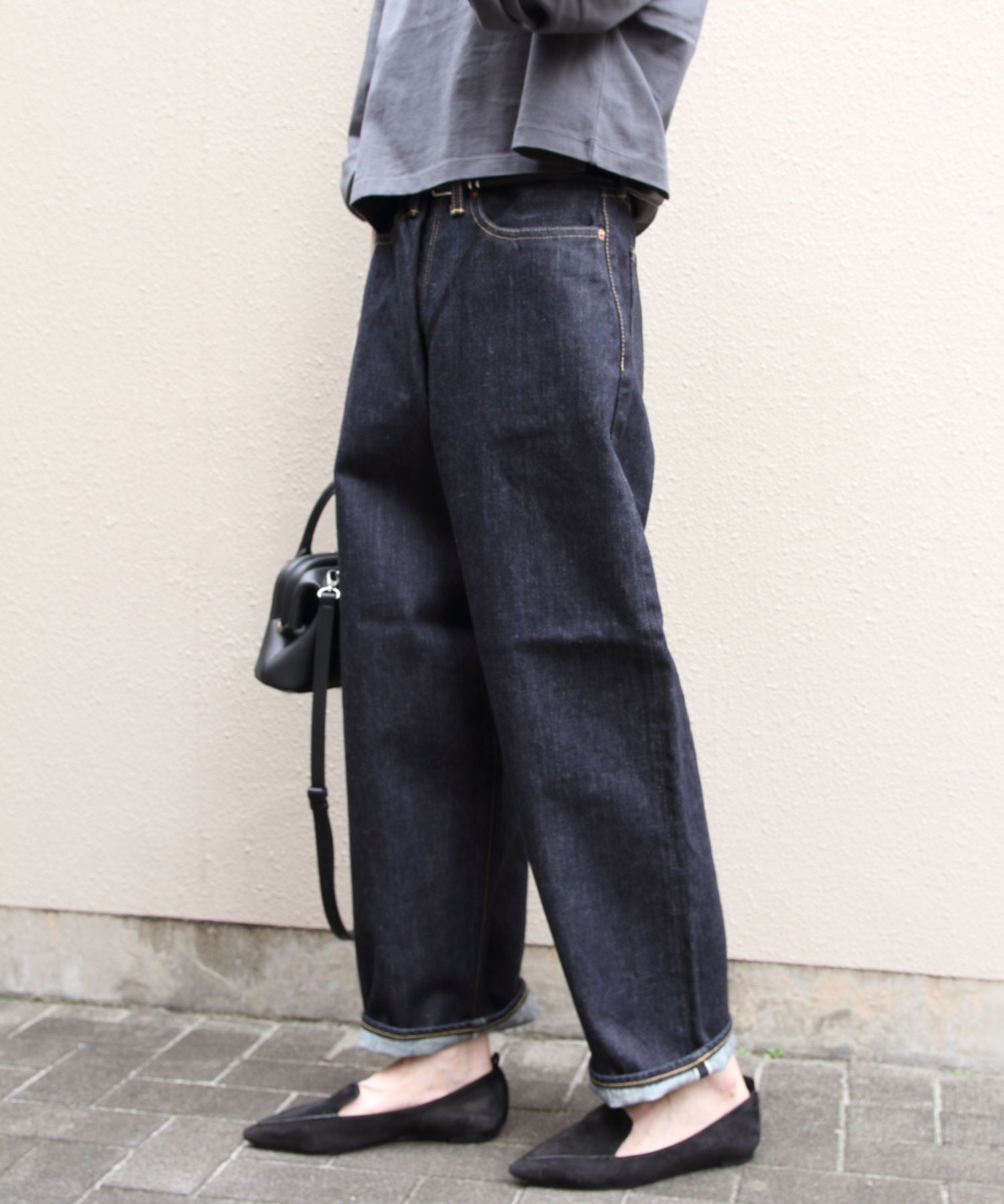 Sanca Sanca/(W)Sanca/15.5oz DENIM 5P WIDE FIT ステップス パンツ その他のパンツ ネイビー