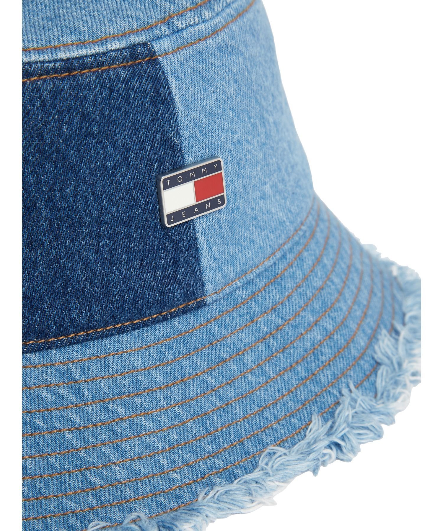 TOMMY JEANS デニムパッチワークバケットハット 26SS トミーヒルフィガー 帽子 ハット ブルー【送料無料】