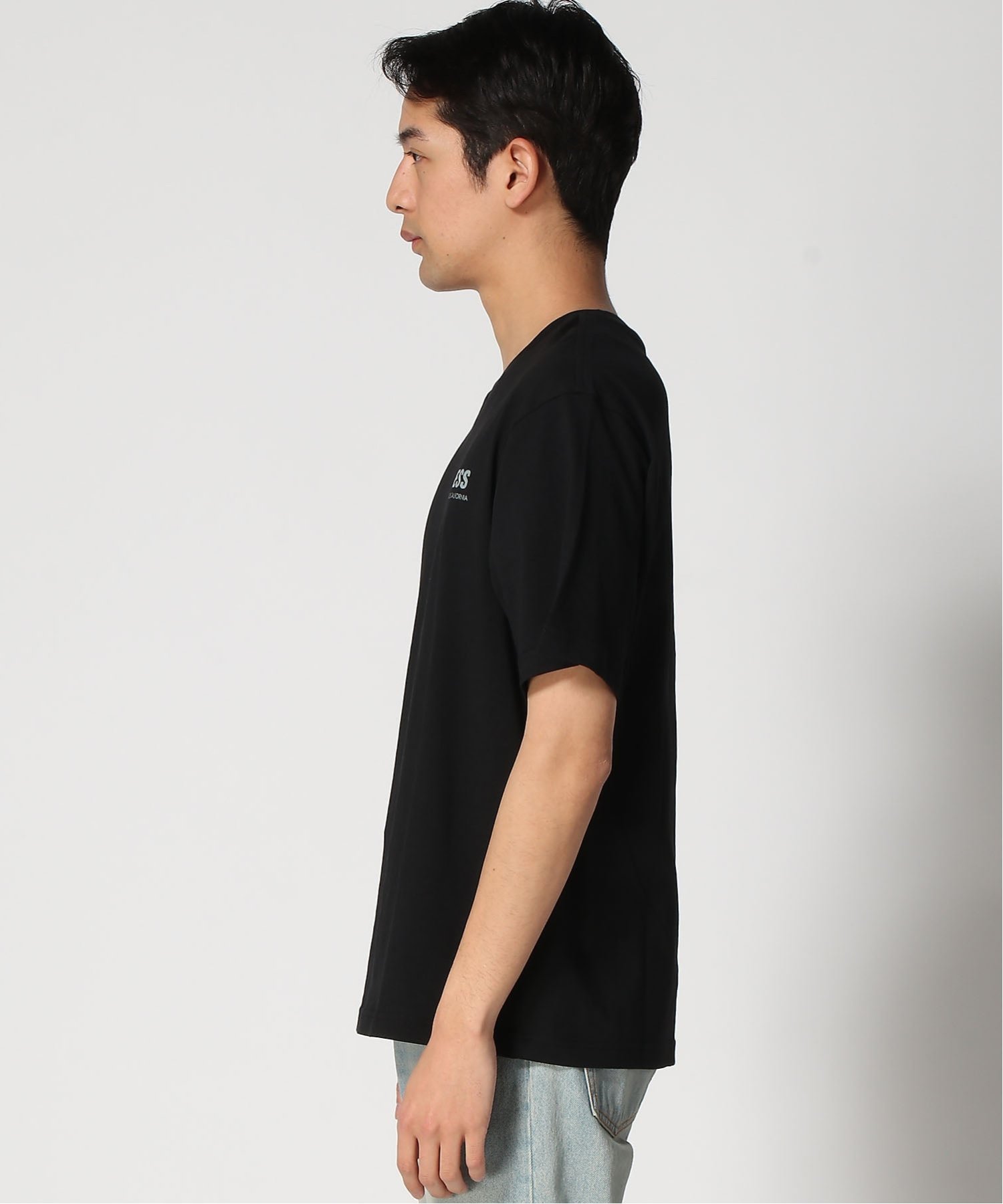 GUESS/(M)MEN'S S/Slv Tee Shirt カットソー Tシャツ ロゴTシャツ バックプリント ゲス トップス カットソー・Tシャツ ブラック ホワイト