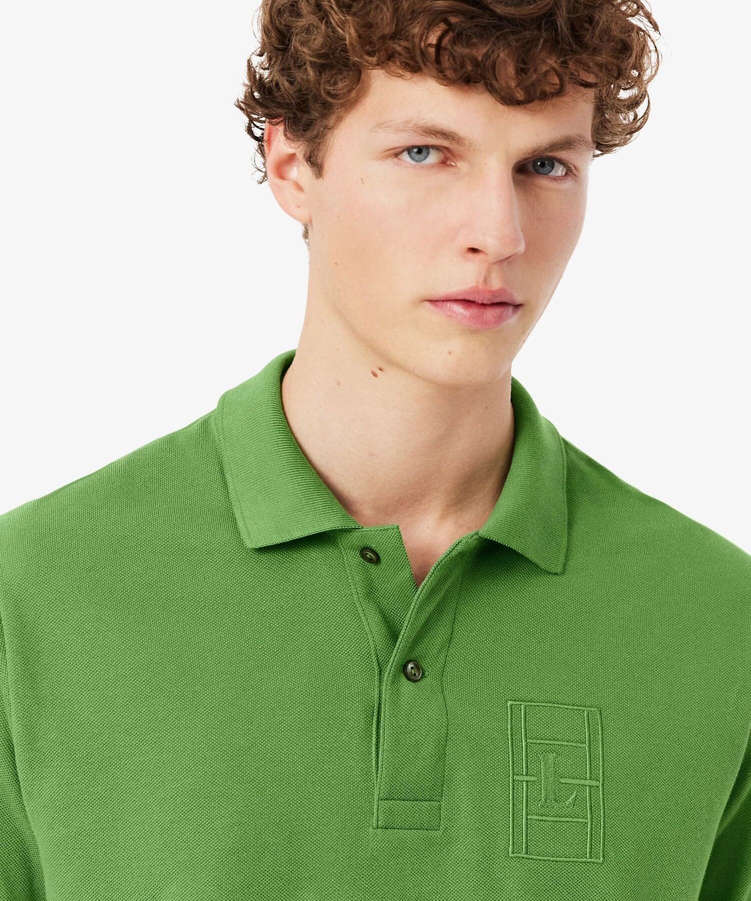 LACOSTE テニスコートエンブロイダリー鹿の子地ポロシャツ ラコステ トップス ポロシャツ【送料無料】