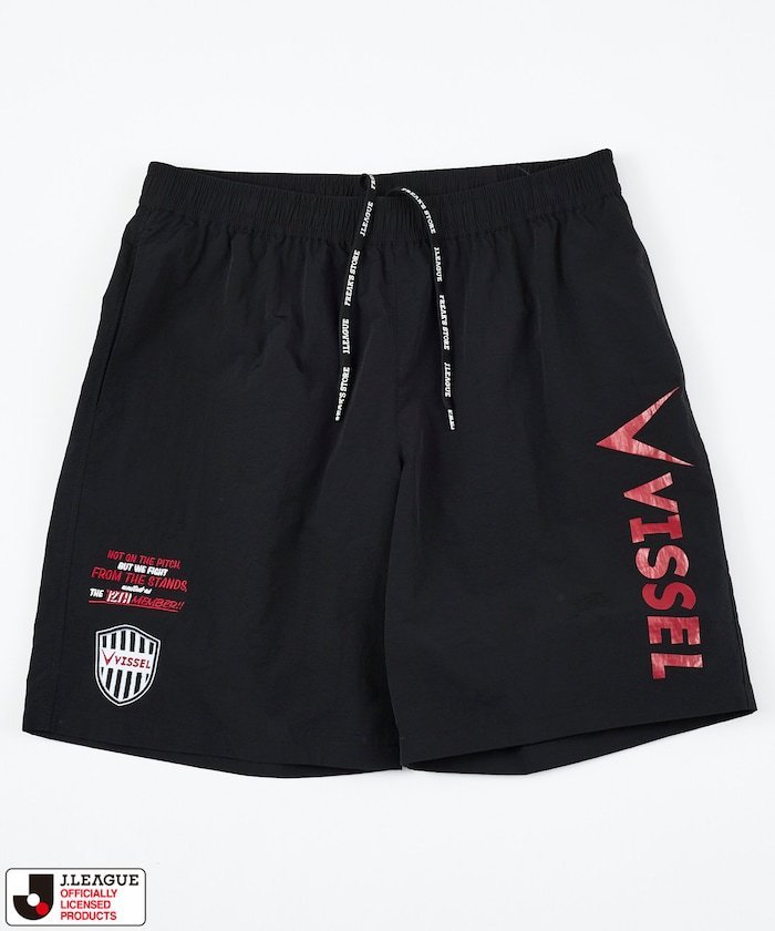 J.LEAGUE × FREAK'S STORE 別注 SUPPORTERS NYLON SHORTS 【ヴィッセル神戸】 フリークスストア パンツ その他のパンツ ブラック グレー