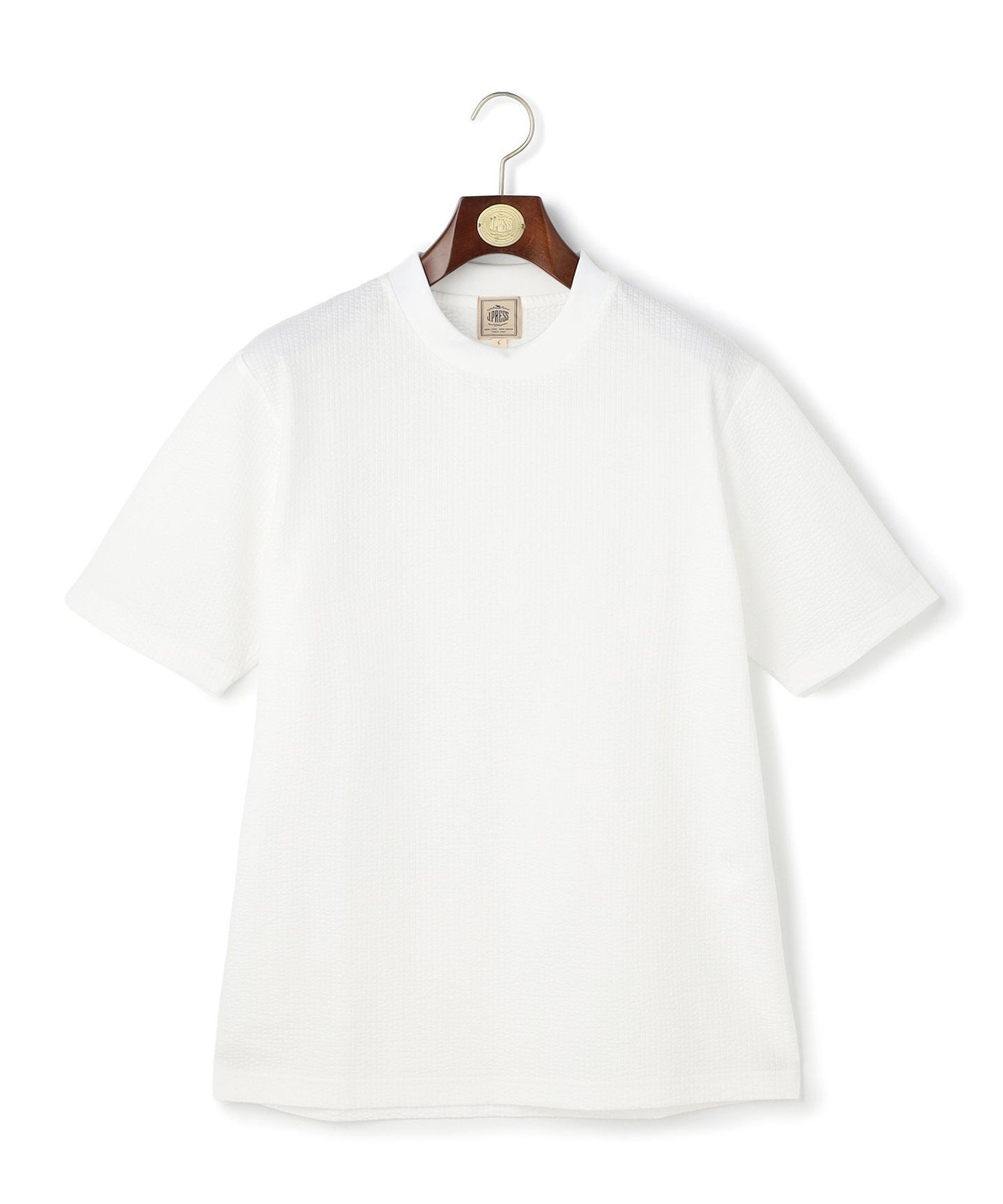 J.PRESS 【WEB・一部店舗限定】シアサッカーTシャツ ジェイプレス トップス カットソー・Tシャツ グレー ホワイト ネイビー