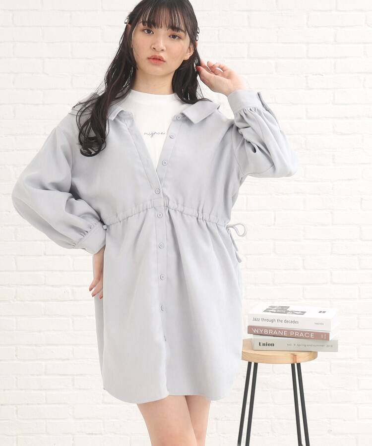 【SALE／40%OFF】PINK-latte フェイクレイヤードデザインワンピース ピンク ラテ ワンピース・ドレス その他のワンピース・ドレス グレー ベージュのサムネイル