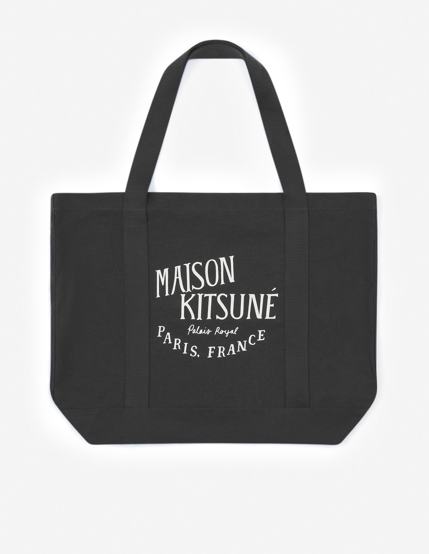 Maison Kitsune Maison Kitsune/(W)UPDATED PALAIS ROYAL SHOPPING BAG メゾン キツネ バッグ トートバッグ ブラック ホワイト ブルー ブラウン レッド