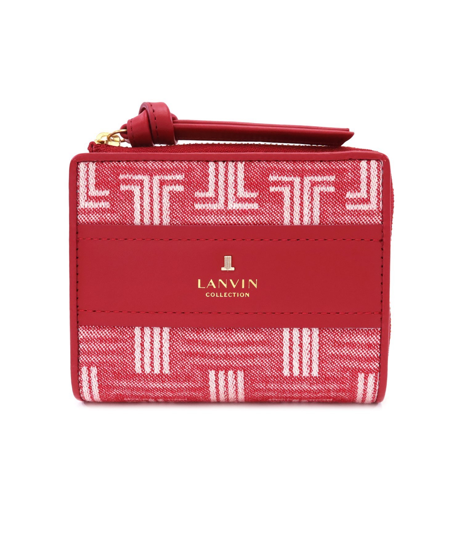 ランバン オン ブルー 二つ折り財布 レディース LANVIN COLLECTION ジーンパース 二つ折り財布 マルショウ エンドウ 財布・ポーチ・ケース 財布 レッド ベージュ ネイビー【送料無料】