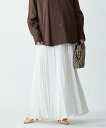 【SALE/30%OFF】1er Arrondissement オーガンザ手絞りプリーツスカート プルミエアロンディスモン スカート ロング・マキシスカート ブルー ホワイト グレー【送料無料】