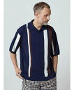 【SALE/50%OFF】Aquascutum MEN AQ Stripe Skipper Knit Polo アクアスキュータム トップス ニット ネイビー【送料無料】