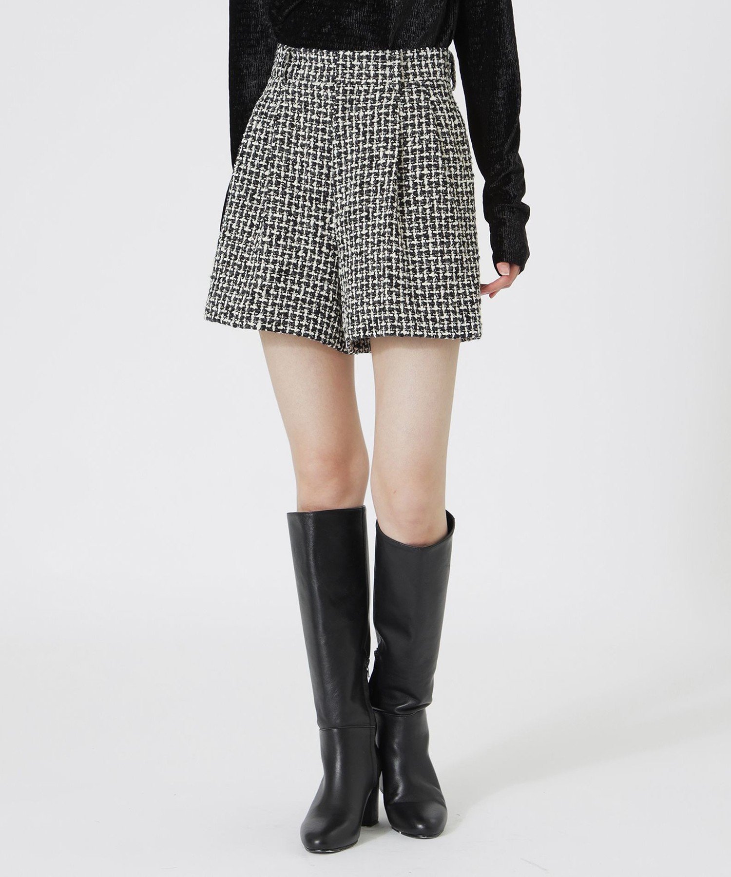 LOVELESS ツイードタックショートパンツ ラブレス パンツ その他のパンツ グレー