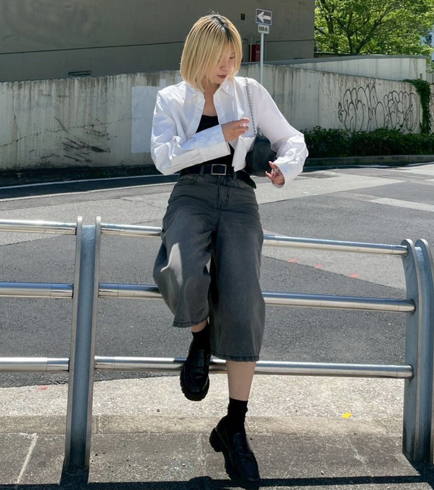LE CIEL BLEU デニムハーフパンツ / Denim Half Pants ルシェルブルー パンツ ジーンズ・デニムパンツ グレー