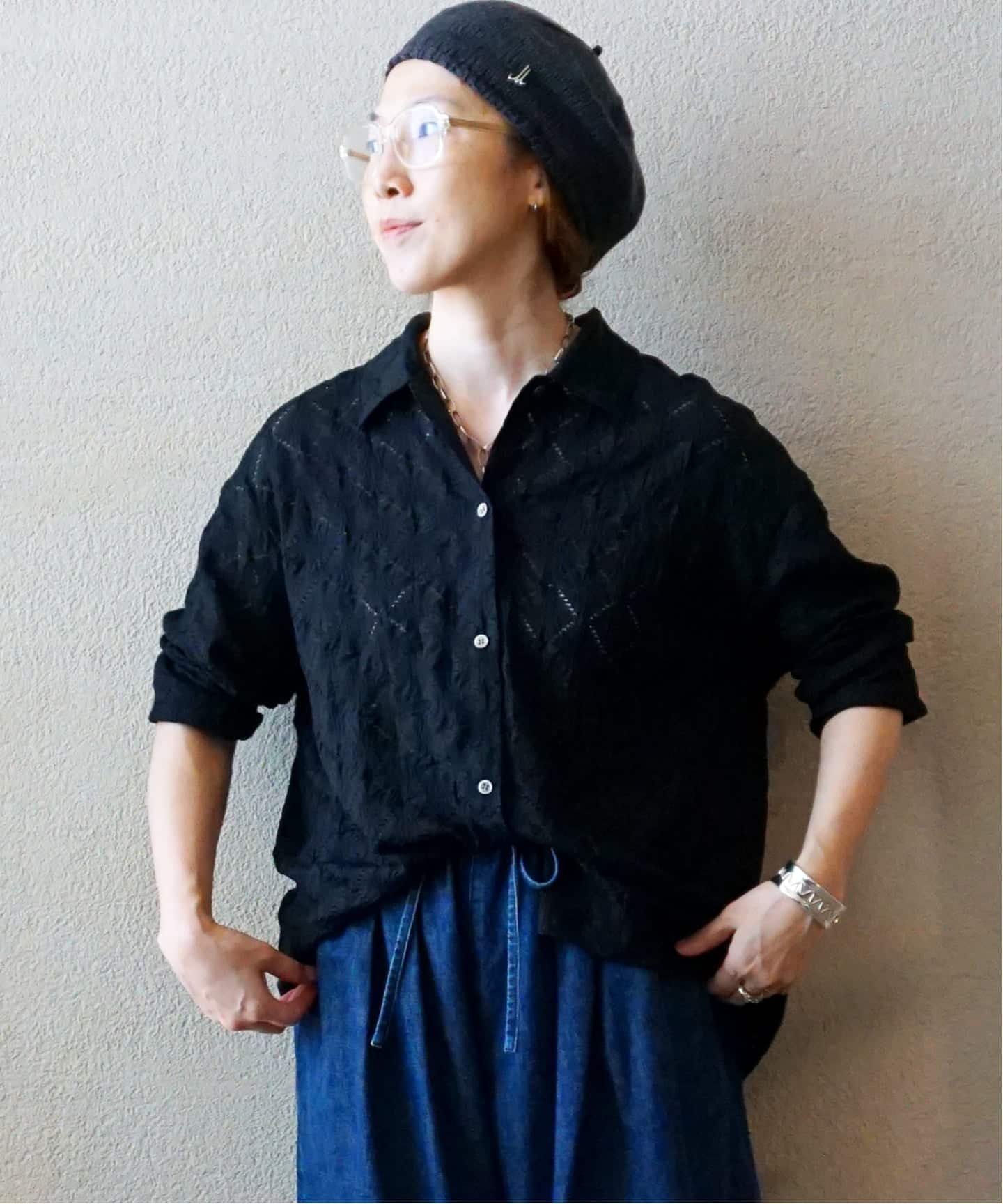 journal standard luxe Olivia's SH ジャーナルスタンダード ラックス トップス シャツ・ブラウス ブラック ホワイト