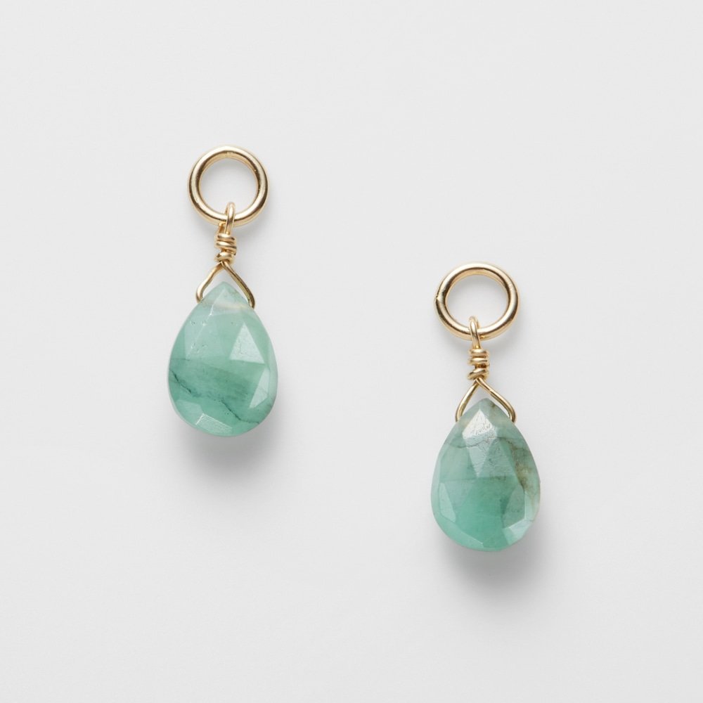 agete K10エメラルドピアスチャーム アガット アクセサリー・腕時計 その他のアクセサリー・腕時計 グリーン【送料無料】