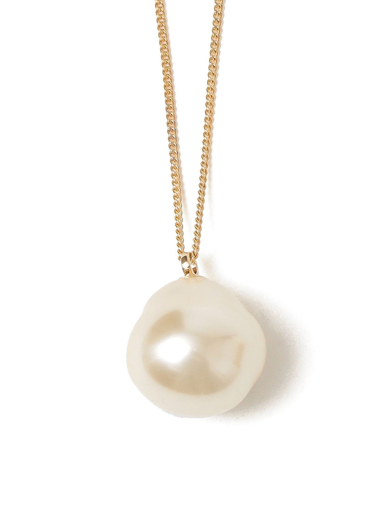 【SALE／40%OFF】SHIPS WOMEN ガラス パール アジャスター ロング ネックレス シップス アクセサリー・腕時計 ネックレス ゴールド
