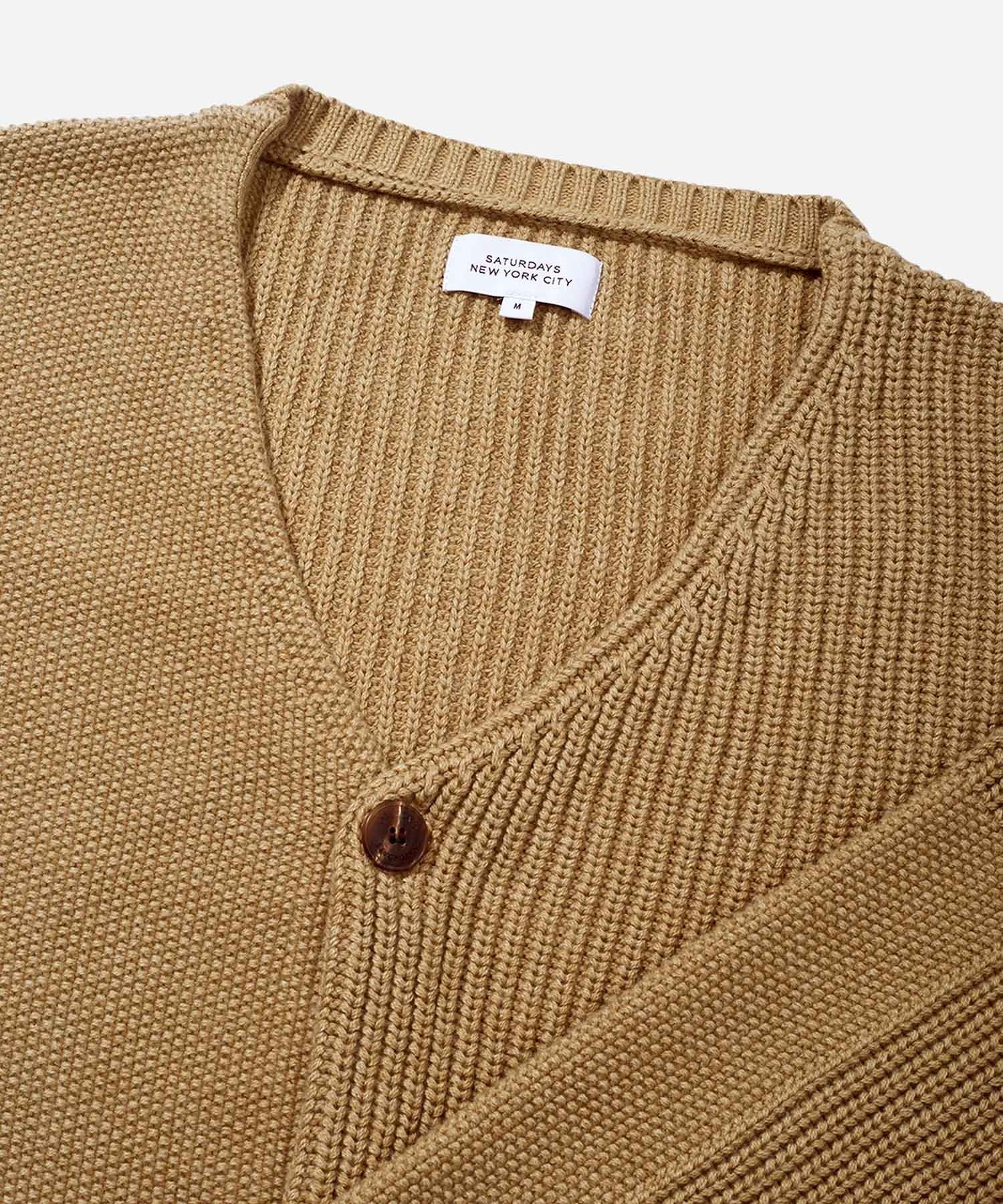 【SALE／60%OFF】Saturdays NYC Michael Multi Knit Cardigan サタデーズ　ニューヨークシティ トップス ニット ベージュ【送料無料】