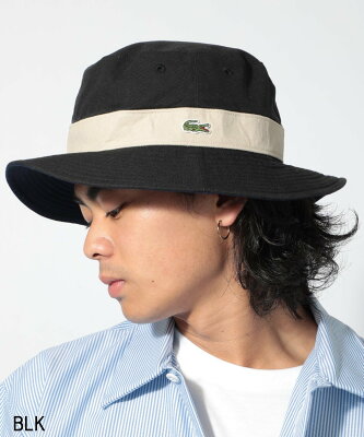 【SALE/29%OFF】LACOSTE LACOSTE/(U)ラコステリバーシブルサファリハット SAFARI HAT セットアップセブン 帽子 ハット ブラック ネイビー ベージュ【送料無料】