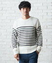 ikka ナバルボーダーニット イッカ トップス その他のトップス ホワイト ネイビー グレー【送料無料】