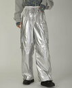 楽天Rakuten Fashionled.tokyo 【led.tokyo】2WAY METALLIC CARGO PANTS U ラポドゥジェム / レッドトウキョウ/オージュ パンツ カーゴパンツ シルバー ピンク レッド【送料無料】