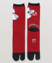 カヤ 【カヤ】刺しジャンうさぎ足袋(25-28cm) アミナコレクション 靴下・レッグウェア 靴下 レッド