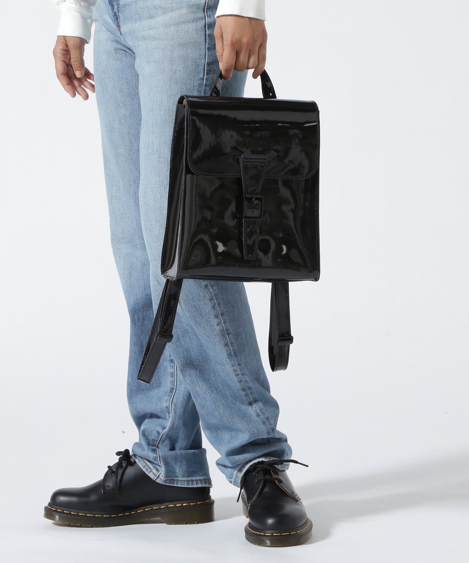 LHP Dr.Martens/ドクターマーチン/Mini Backpack/パテント ミニ バックパック エルエイチピー バッグ その他のバッグ ブラック【送料無料】