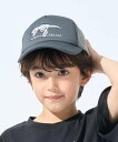 SHOO・LA・RUE 恐竜スカルメッシュキャップ シューラルー 帽子 キャップ グレー ブルー