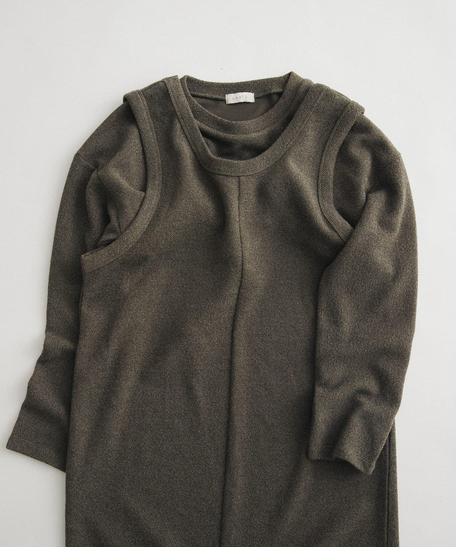 LAATO layered one piece ラート ワンピース・ドレス ワンピース ブラック カーキグリーン