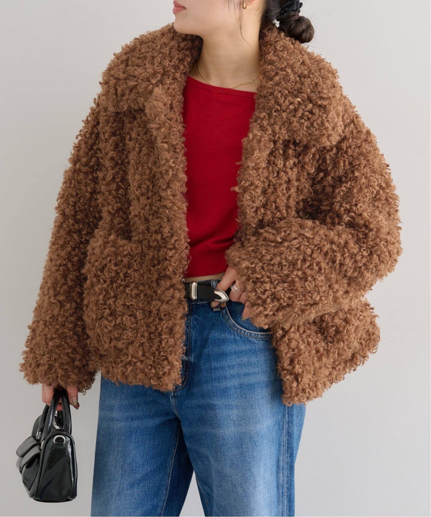 U by SPICK&SPAN JAKKE/ジャッキー TRACI JACKET ユーバイスピックアンドスパン ジャケット・アウター ブルゾン・ジャンパー ブラウン【送料無料】のサムネイル