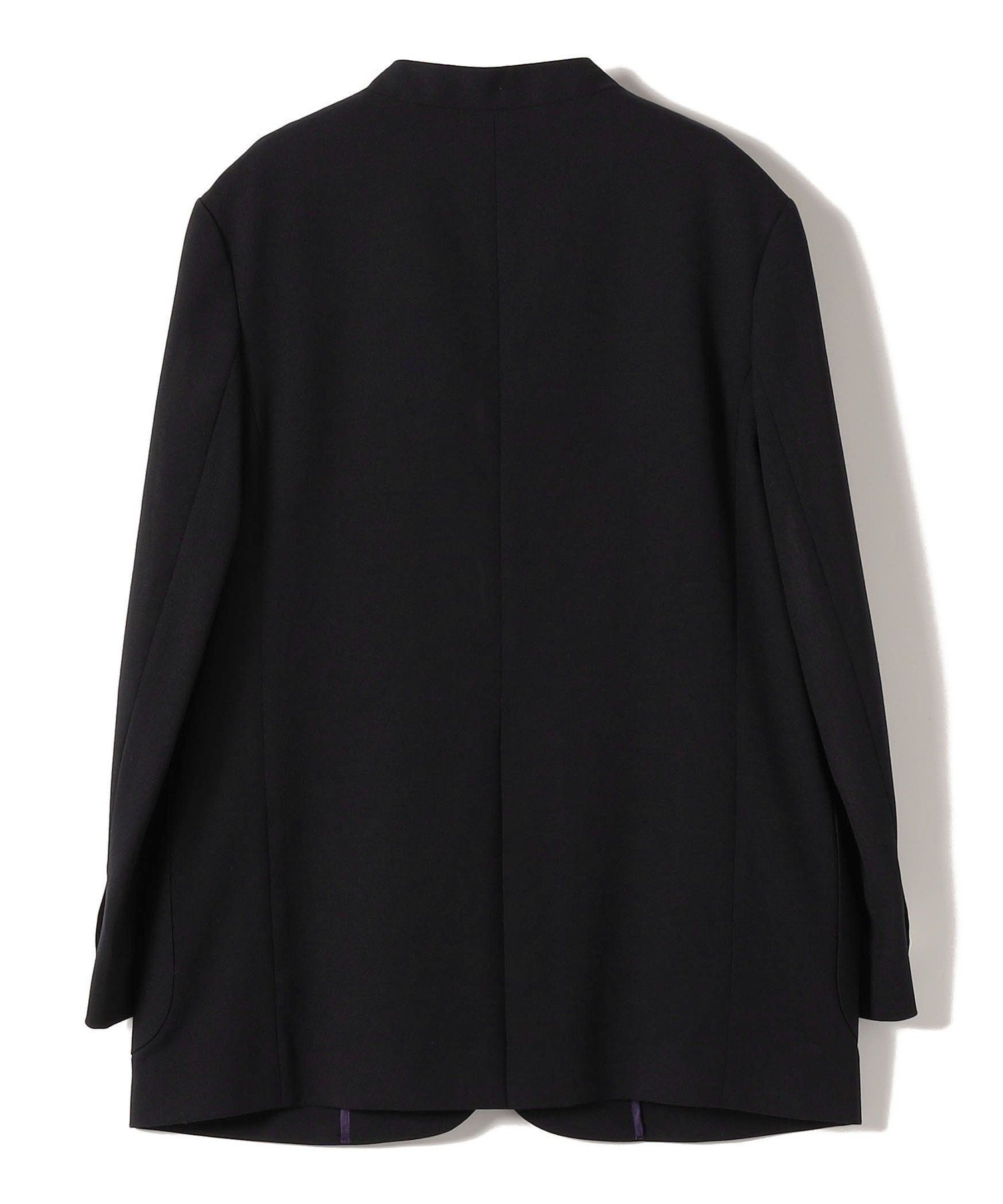 SHIPS WOMEN SHIPS Primary Navy Label:カラー レス ジャケット シップス ジャケット・アウター ノーカラージャケット ネイビー【送料無料】