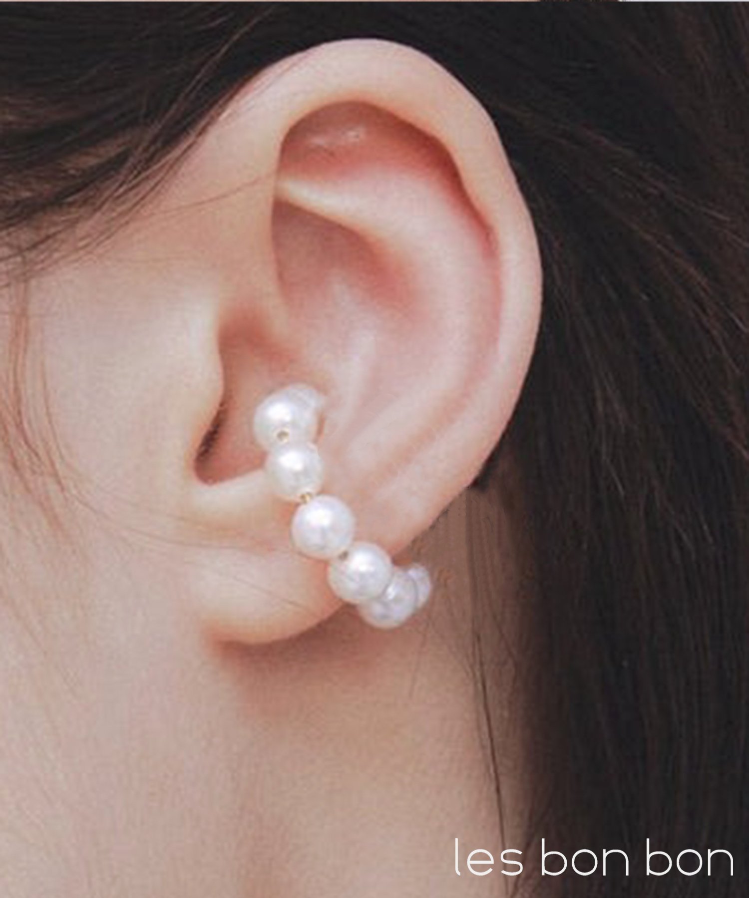 les bon bon les bon bon/orbit ear cuff M オービット イヤーカフM 淡水パール MADE IN JAPAN 日本製 ルボンボン BOB362 セットアップセブン アクセサリー・腕時計 イヤリング・イヤーカフ シルバー【送料無料】