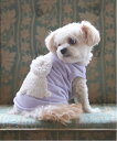 【SALE/20%OFF】petit main 【DOG】ふわふわプードルタンク ナルミヤオンライン ペット用品 ペットウェア・ペット服 パープル ホワイト
