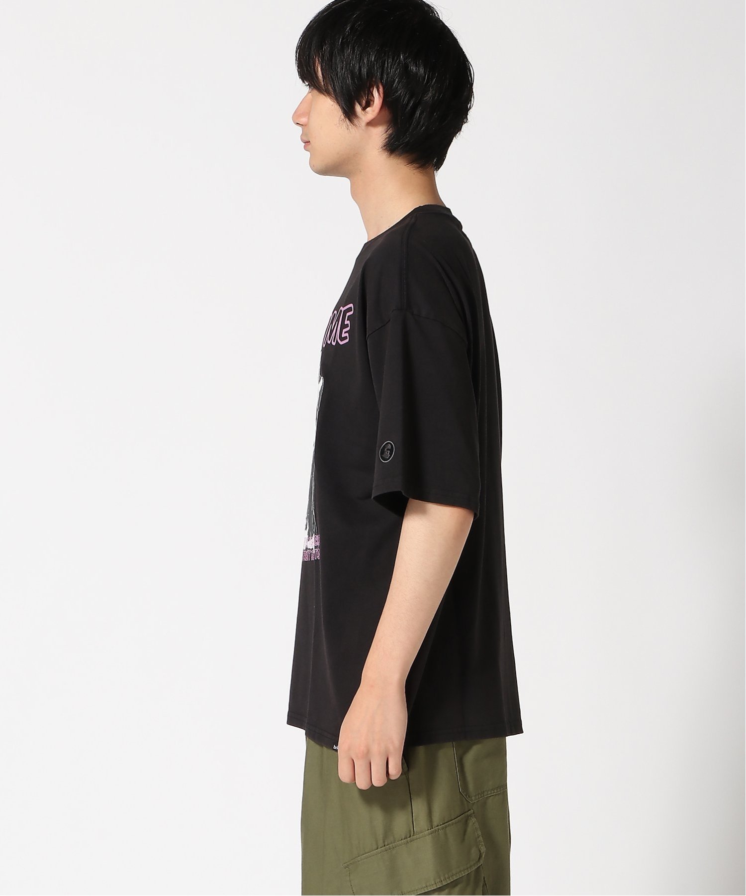 UNIIT UNIIT/(M)BRKNHOME アートプリントT1 ジーンズメイト トップス カットソー・Tシャツ ブラック ホワイト【送料無料】