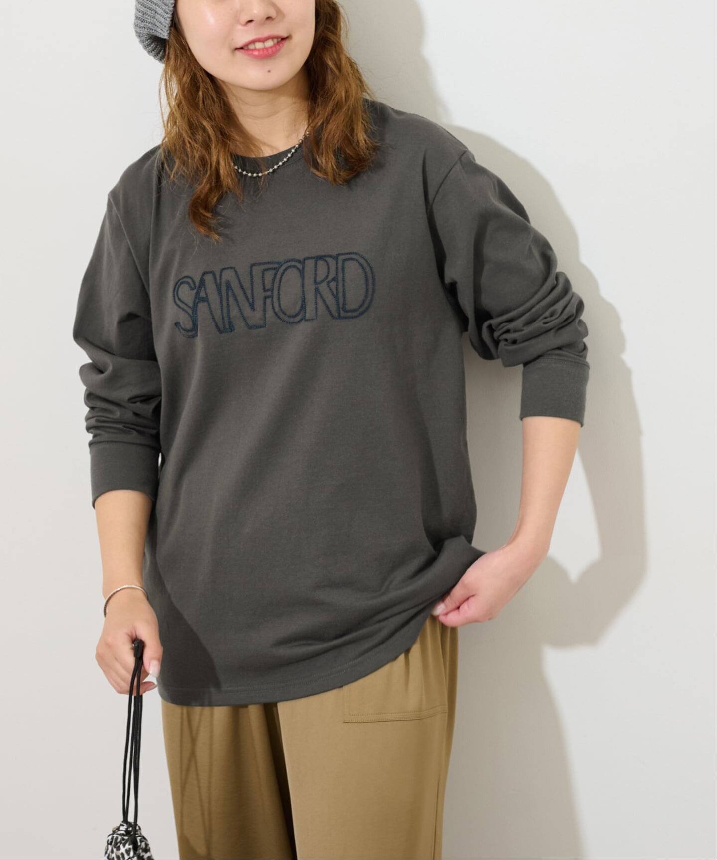 JOURNAL STANDARD relume チェーン刺繍ロングスリーブTEE ジャーナル スタンダード レリューム トップス カットソー・Tシャツ ベージュ グレー ブラウン【送料無料】のサムネイル