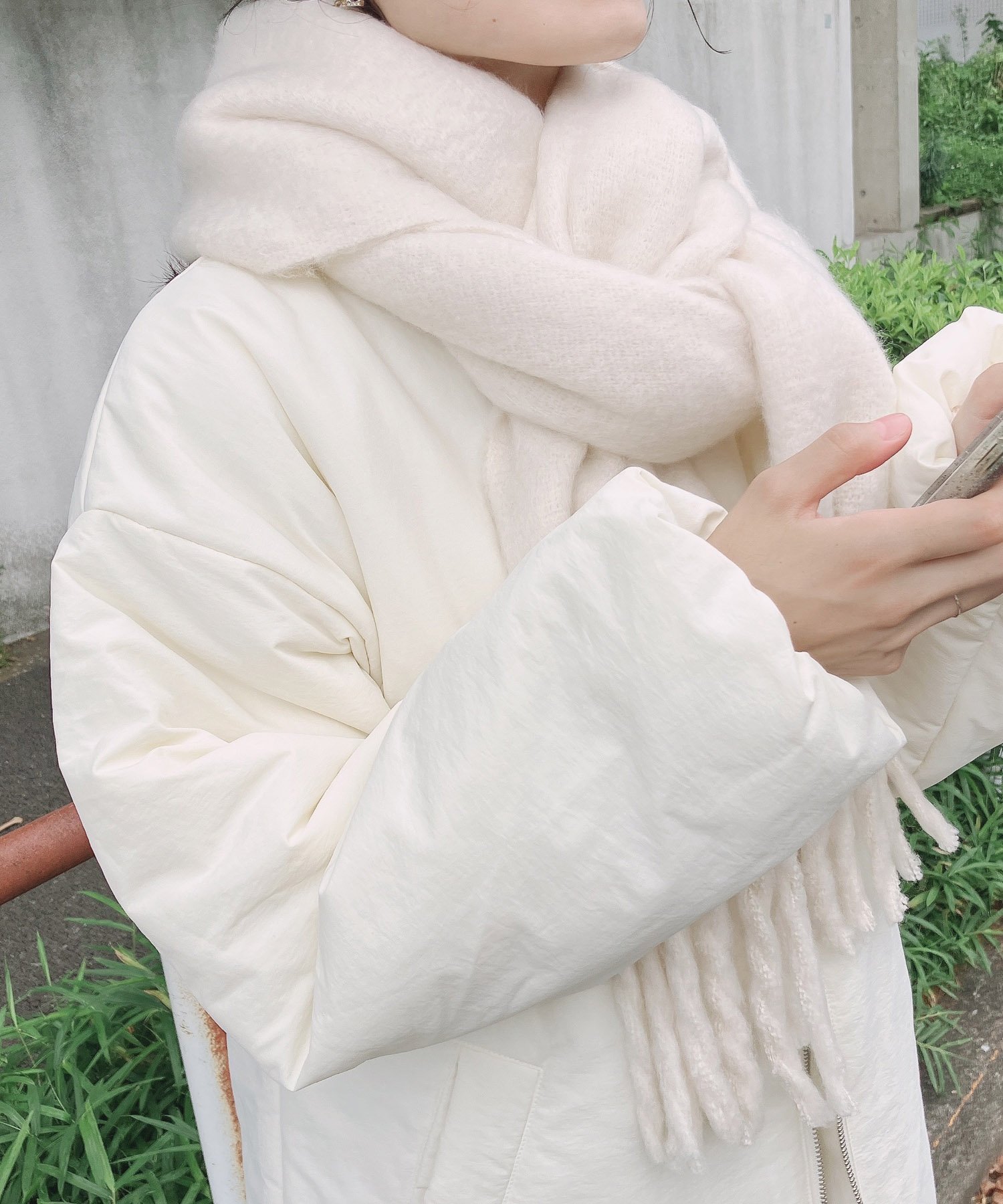 AS KNOW AS plus ♪ボリュっとふわマフラー アズノゥアズプラス ファッション雑貨 マフラー・ストール・ネックウォーマー グレー ピンク イエロー ホワイト