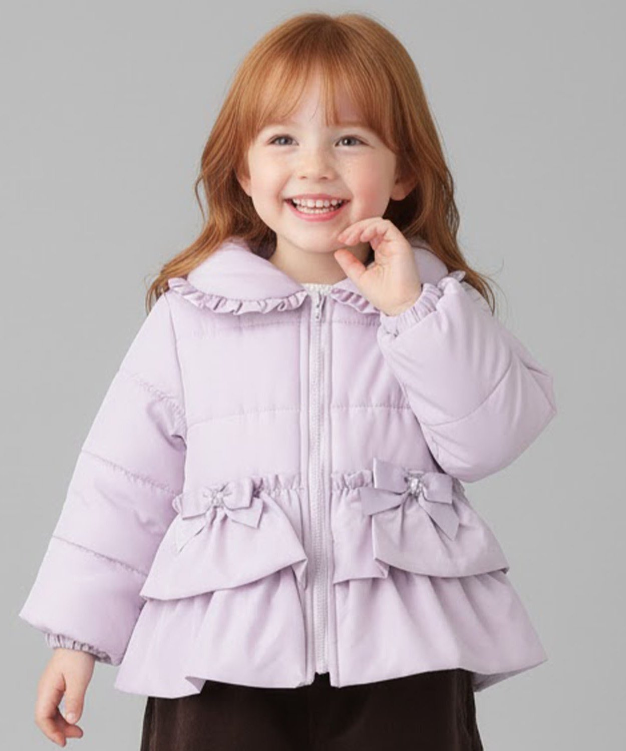 Pupil House ペプラム中綿ブルゾン ナルミヤオンライン ジャケット・アウター ダウンジャケット・ダウ..