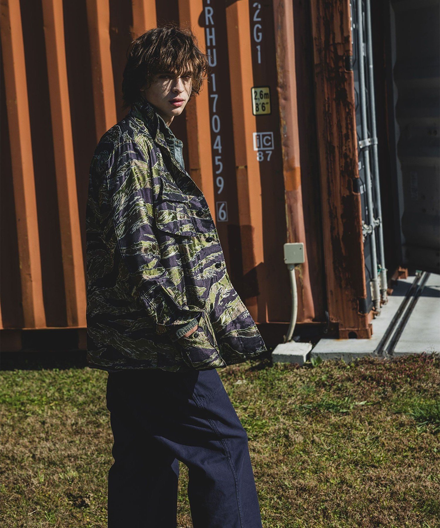 【7/16新規値下げ】MIL Fatigue Jacket Tiger Stripe Mesh Jacquard ビームス メン ジャケット・アウター ブルゾン・ジャンパー