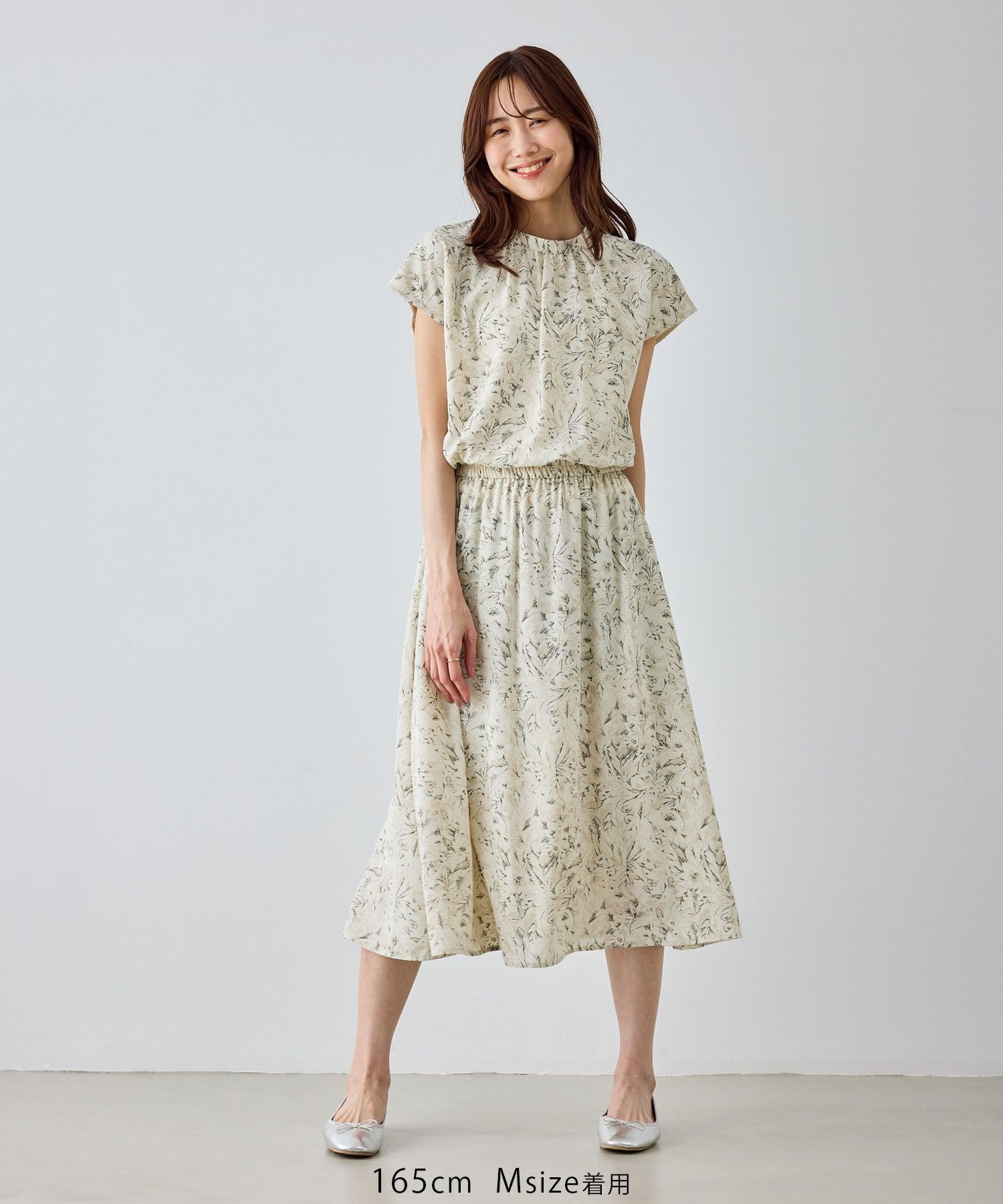 ROPE' PICNIC 【WEB限定サイズ】小花柄&線画アソートワンピース ロペピクニック ワンピース・ドレス ワンピース ブラック ベージュ【送料無料】 stylife-15630644 Rakuten Fashion サンプル画像3