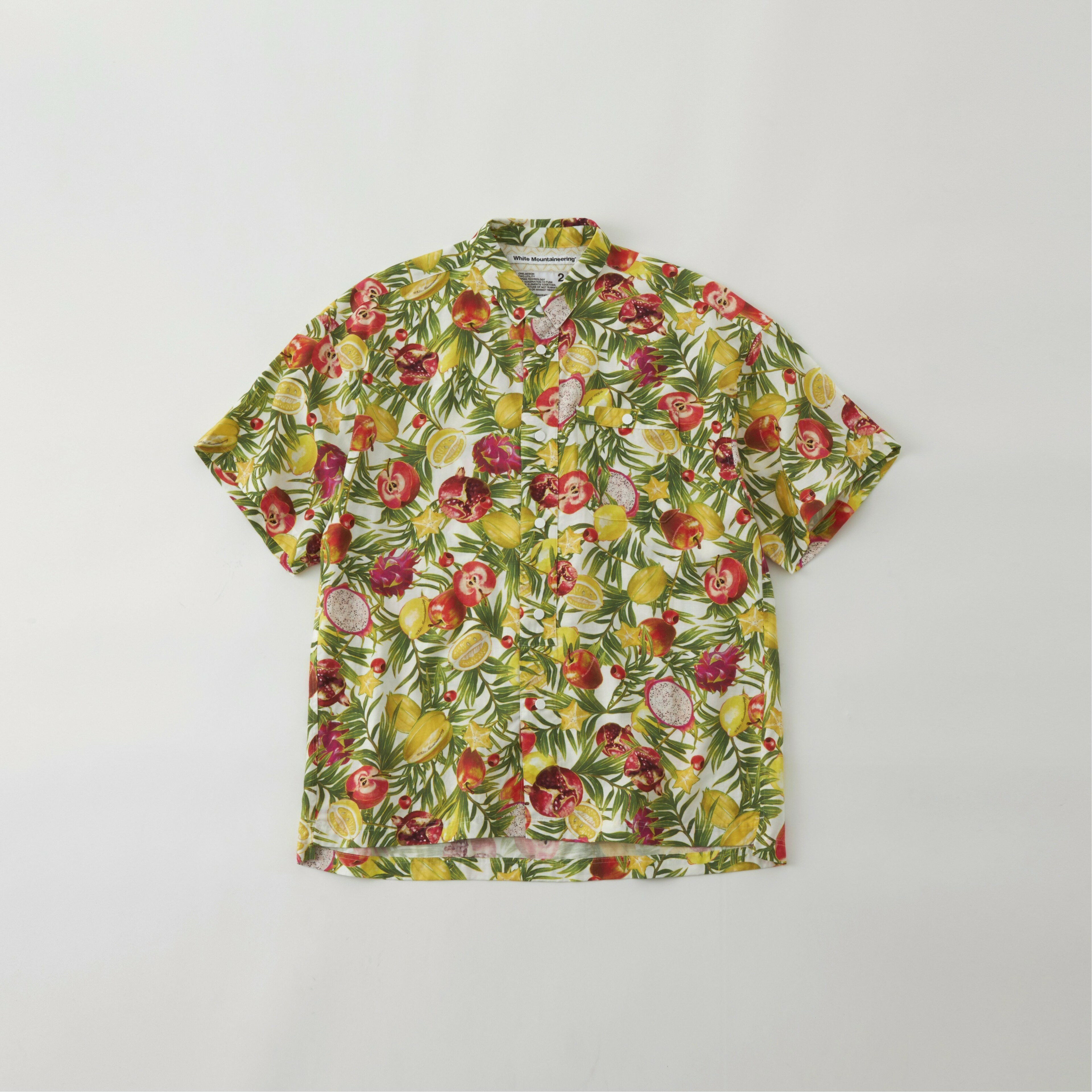 【SALE／30 OFF】White Mountaineering (M)FRUIT S/S WIDE SHIRT ホワイトマウンテニアリング トップス シャツ ブラウス グリーン ネイビー【送料無料】