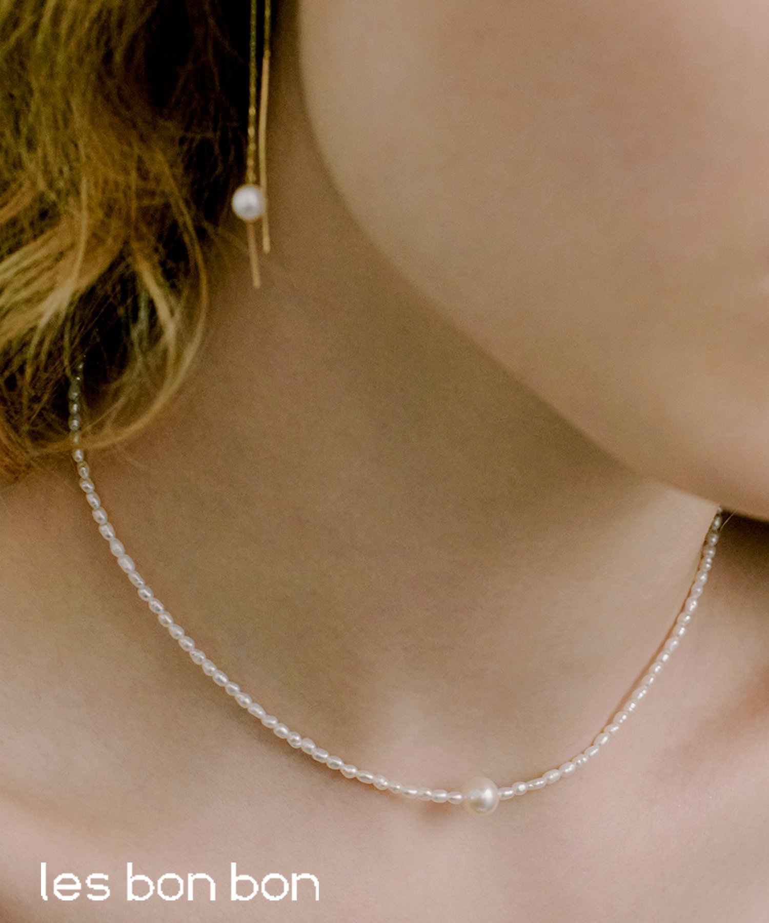 les bon bon les bon bon/jupiter pearl choker ジュピター パール チョーカー 淡水パール ジュエリー ギフト MADE IN JAPAN 日本製 ルボンボン BOB343 セットアップセブン アクセサリー・腕時計 チョーカー シルバー【送料無料】