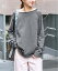 Spick & Span ≪追加≫コットンスラブクルーネックプルオーバー スピックアンドスパン トップス カットソー・Tシャツ グレー ブルー ホワイト【送料無料】 7,700円