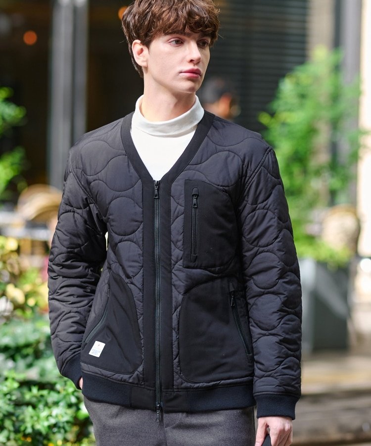 【SALE／30%OFF】DRESSTERIOR 【Monomax11月号掲載】キルティング ミリタリージャケット ドレステリア ジャケット・アウター ブルゾン・ジャンパー ブラック【送料無料】