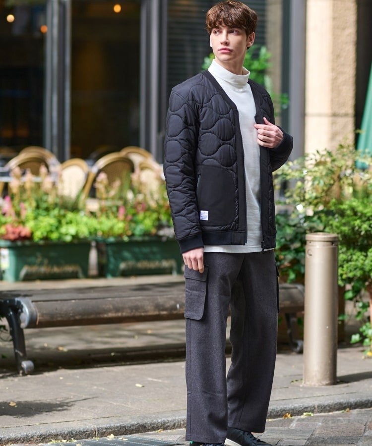 【SALE／30%OFF】DRESSTERIOR 【Monomax11月号掲載】キルティング ミリタリージャケット ドレステリア ジャケット・アウター ブルゾン・ジャンパー ブラック【送料無料】