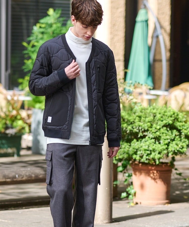 【SALE／30%OFF】DRESSTERIOR 【Monomax11月号掲載】キルティング ミリタリージャケット ドレステリア ジャケット・アウター ブルゾン・ジャンパー ブラック【送料無料】