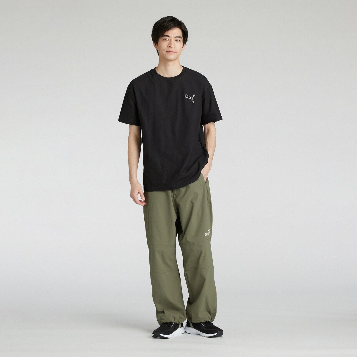 メンズ ESS MX キャット EMB ピケ 半袖 Tシャツ ESS MX CAT EMB PIQUE TEE プーマ トップス カットソー・Tシャツ ブラック