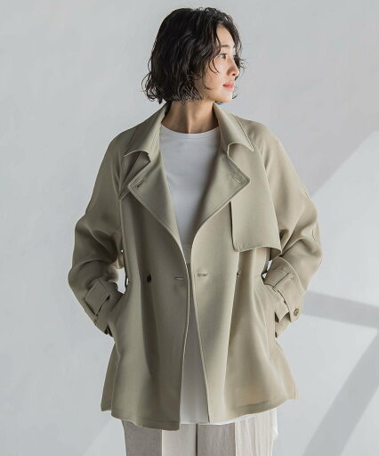 【SALE/40%OFF】la.f... 【大きいサイズ】ショートトレンチコート≪手洗い可能≫ ラ・エフ ジャケット・アウター その他のジャケット・アウター ネイビー ベージュ【送料無料】 【SALE/40%OFF】la.f... 【大きいサイズ】ショートトレンチコート≪手洗い可能≫ ラ・エフ ジャケット・アウター その他のジャケット・アウター ネイビー ベージュ【送料無料】