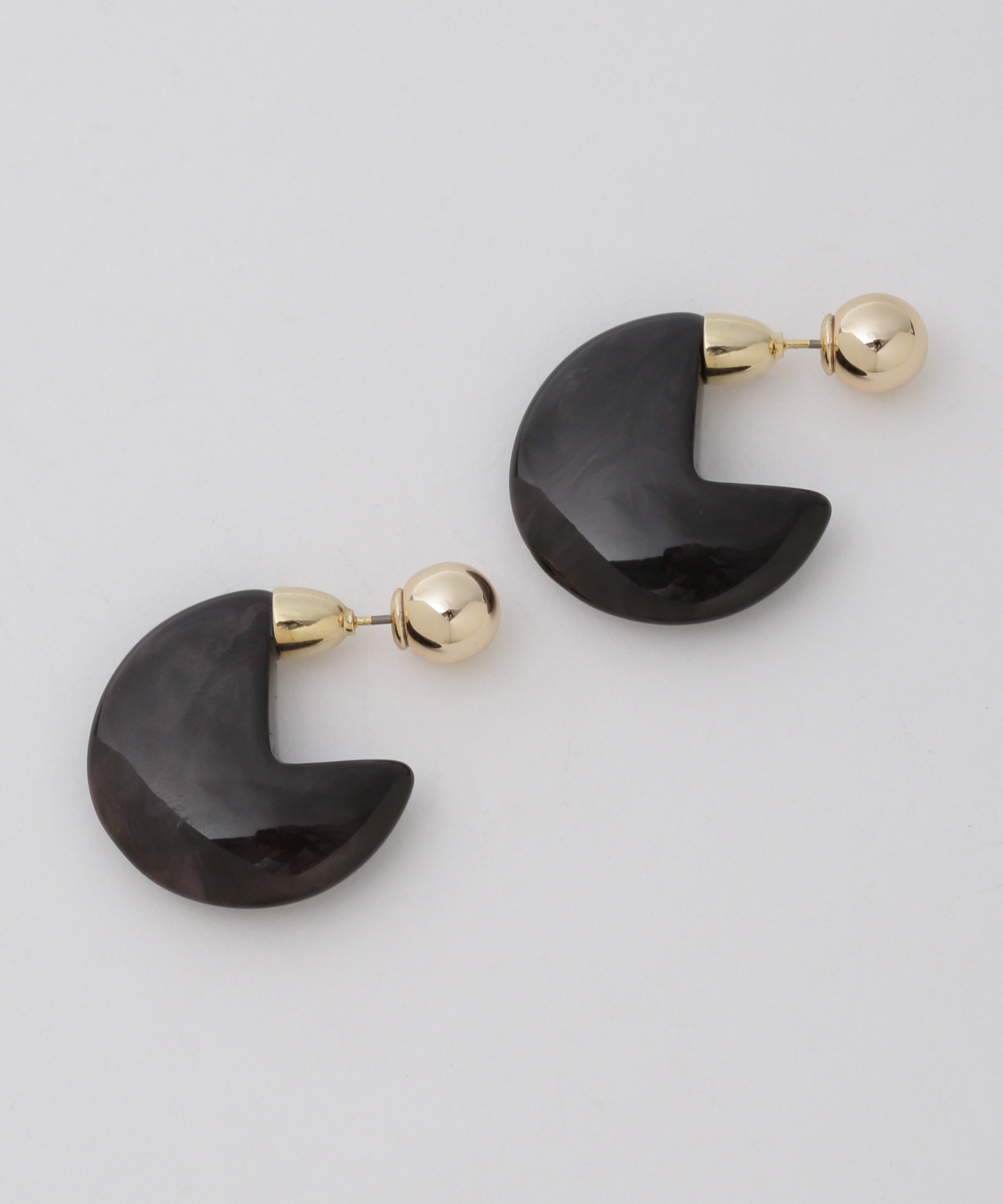 【SALE／40%OFF】NANO universe マーブルラウンドピアス ナノユニバース アクセサリー・腕時計 ピアス ブラック stylife-15055111 Rakuten Fashion サンプル画像3
