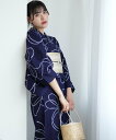 utatane utatane*注染工房 浴衣3点セット 紺地の綱結び ウタタネ 着物・浴衣・和装小物 浴衣【送料無料】
