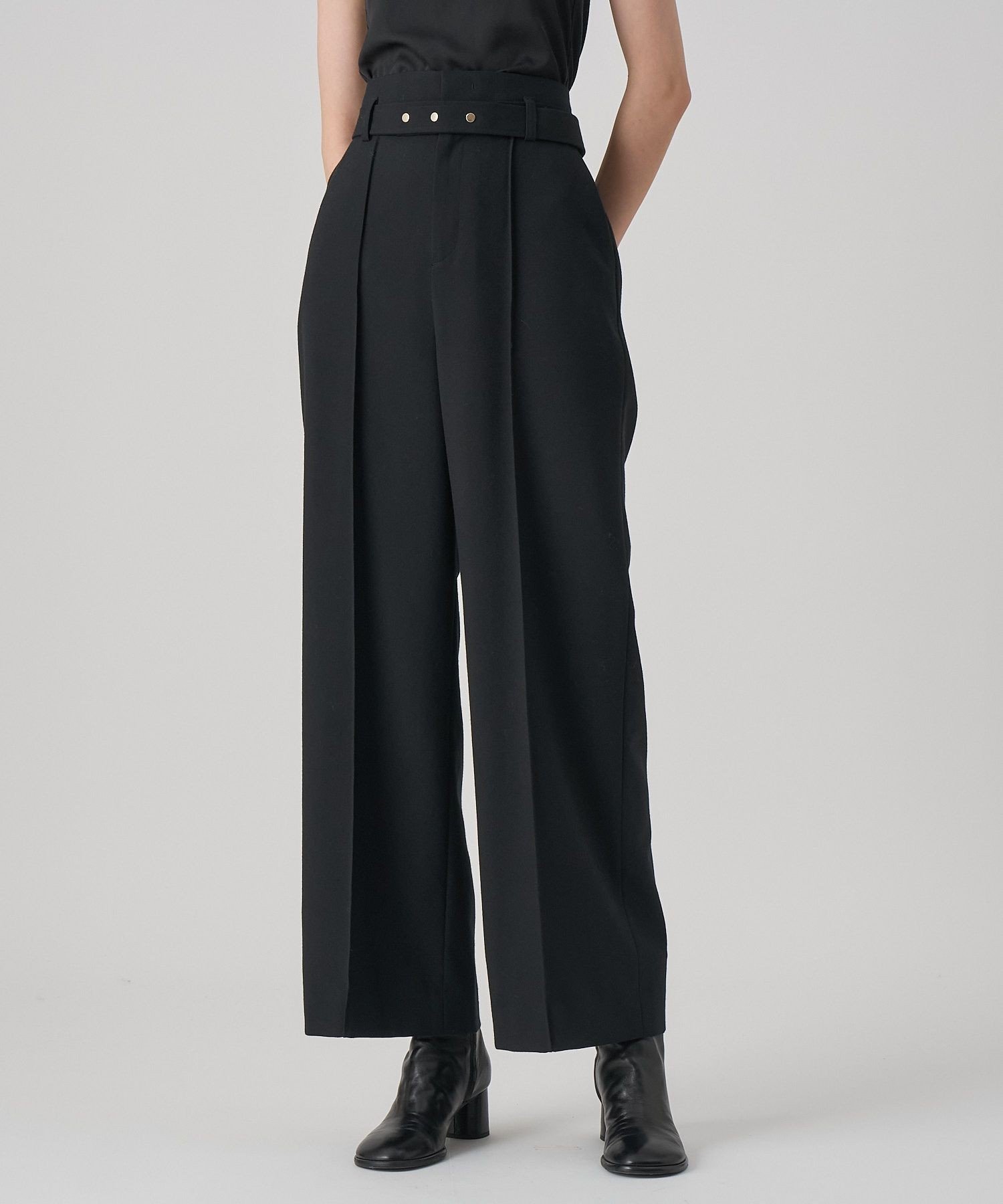 ANAYI マットクロスワイドパンツ アナイ パンツ その他のパンツ レッド ブラウン ブラック【送料無料】のサムネイル