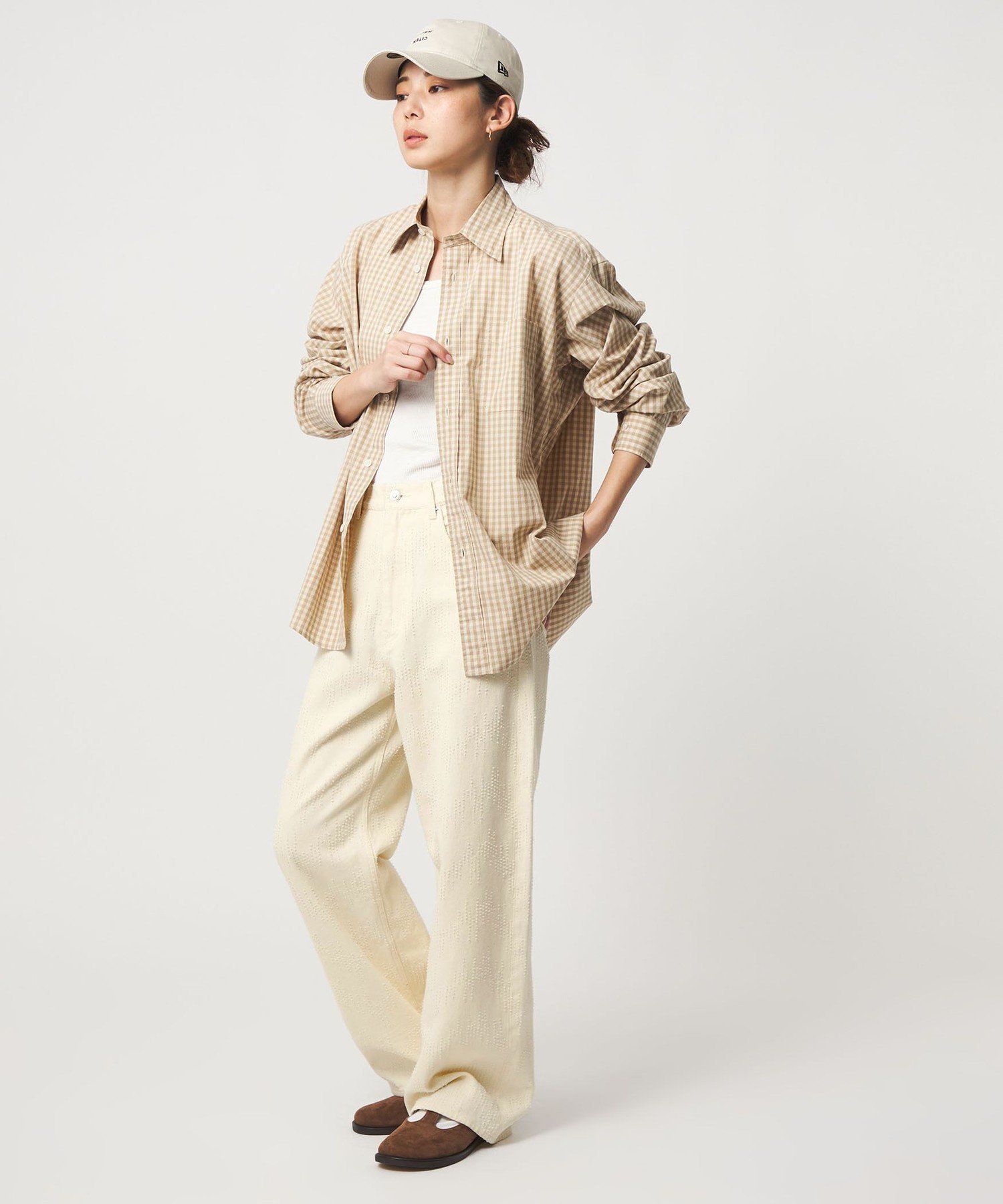 【SALE／30%OFF】CITEN ＜CITEN＞ダメージデニムストレートパンツ オフホワイト シ...