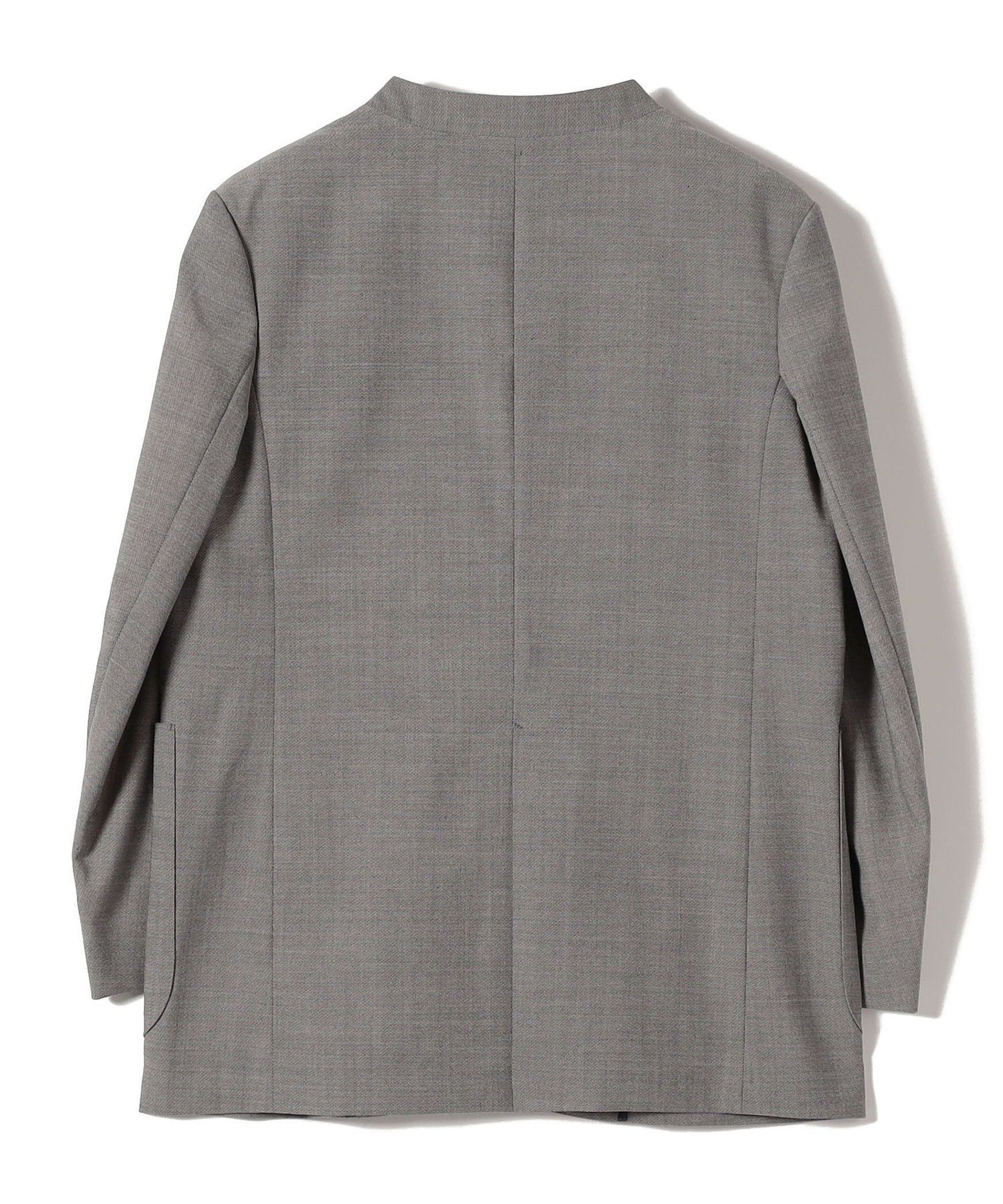 SHIPS WOMEN SHIPS Primary Navy Label:カラー レス ジャケット(グレー) シップス ジャケット・アウター ノーカラージャケット グレー【送料無料】