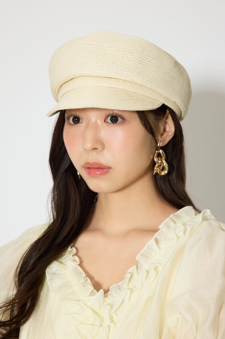rienda レディーペーパーキャスケット リエンダ 帽子 その他の帽子 ブラック ベージュ ホワイト【送料無料】