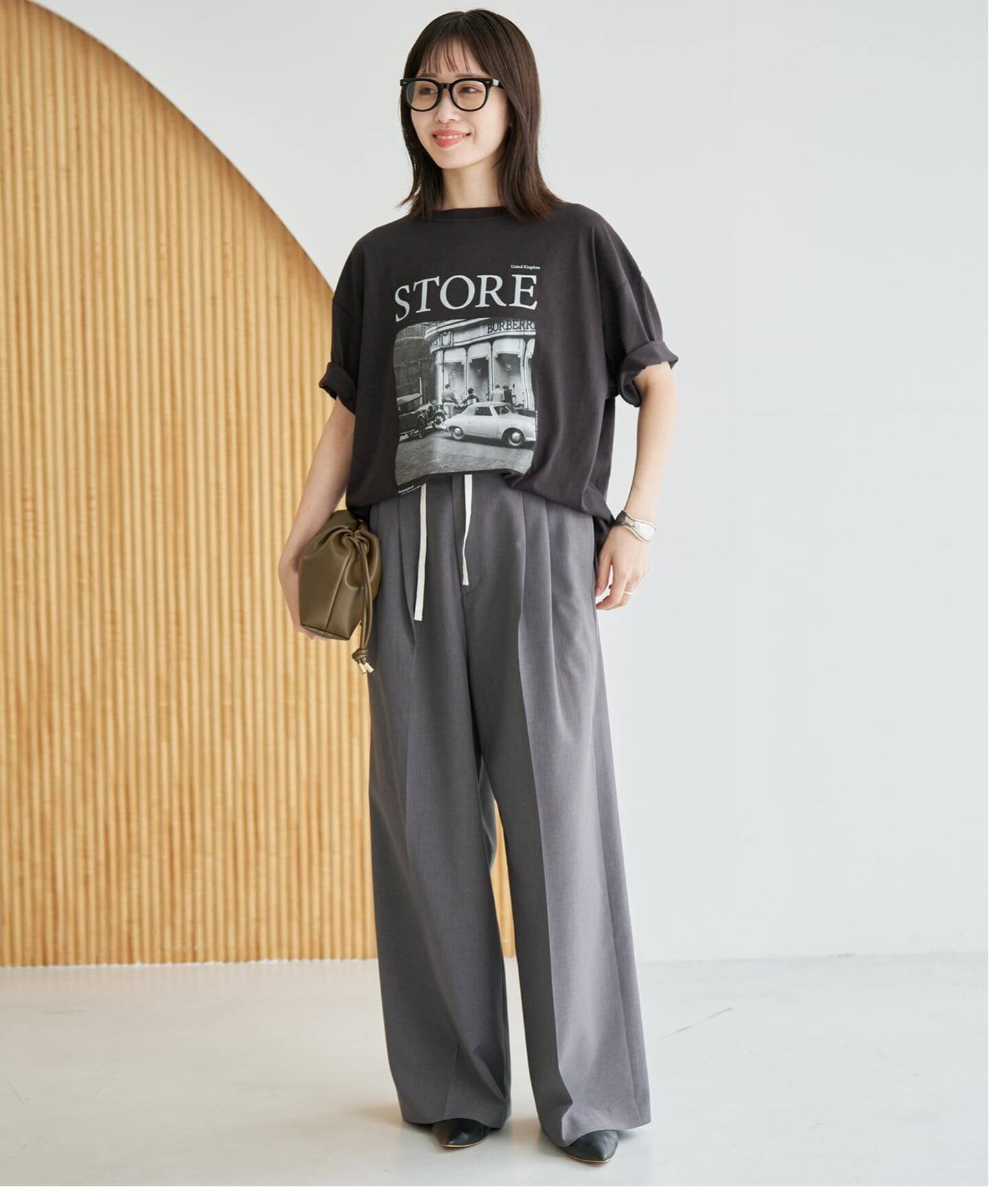 SLOBE IENA 《WEB限定/追加2》LIFEフォトルーズTEE スローブ イエナ トップス カットソー・Tシャツ ブラック